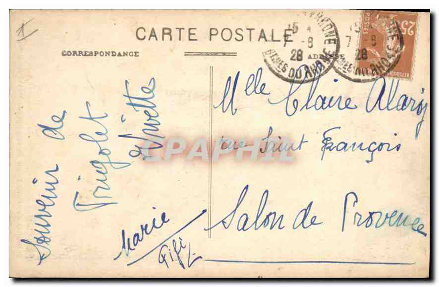CPA St Michel de Frigolet par Tarascon  — Back