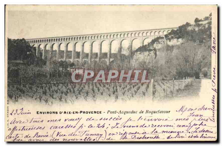 CPA Environs d'Aix en Provence Pont Acqueduc de Roquefavour 
