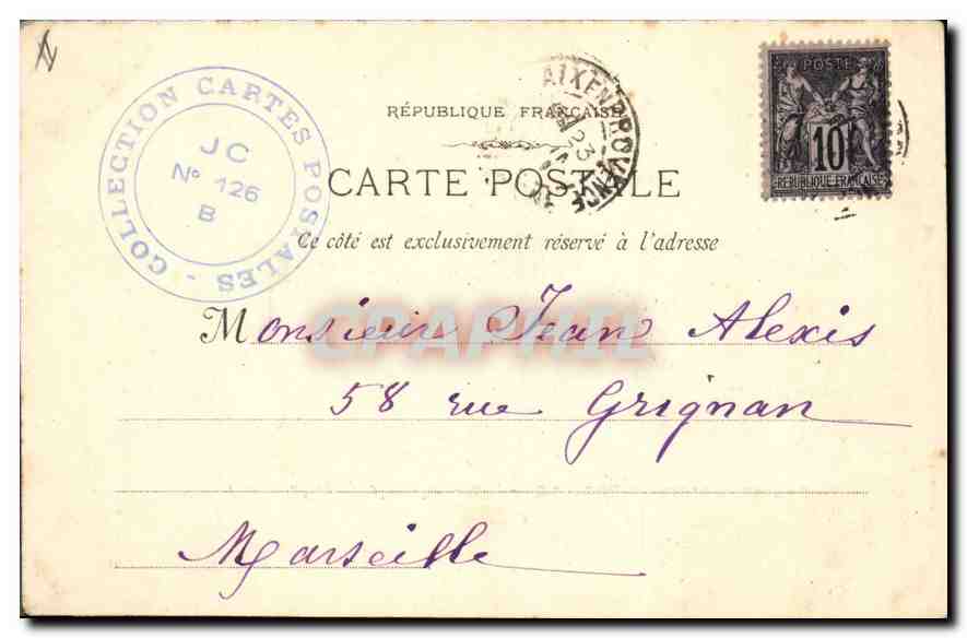 CPA Environs d'Aix en Provence Pont Acqueduc de Roquefavour  — Rückseite