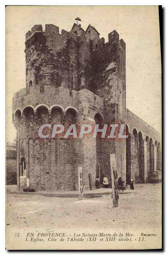 Les Saintes-Marie de la Mer — Kirche, Seite der Apse (12. und 13. Jahrhundert) — Selecta, n°77