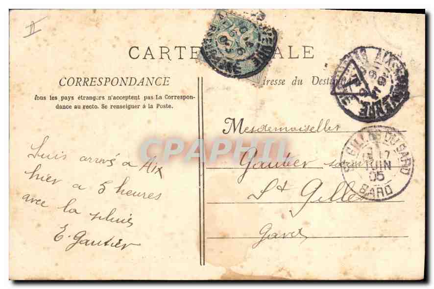 CPA Environs d'Aix en Provence Pont d'Aqueduc de Roquefavour  — Rückseite