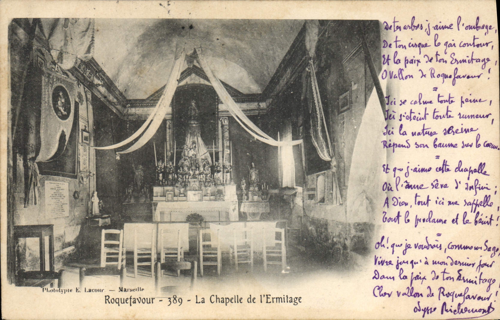 CPA Roquefavour La Chapelle de l'Ermitage 