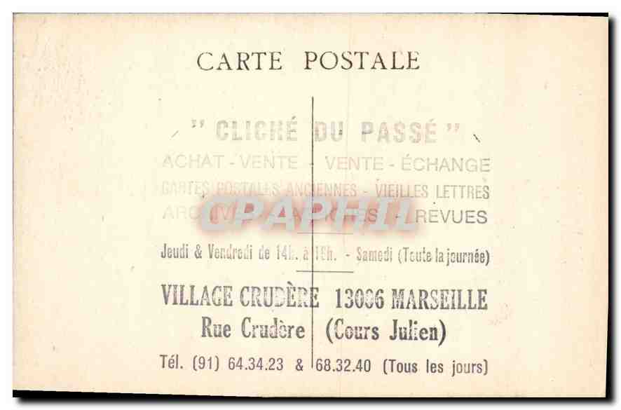 CPA Saint Jean de Garguier La Chapelle  — Rückseite