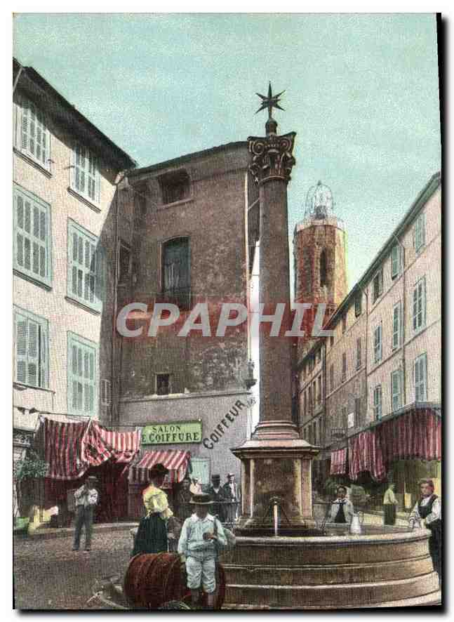 Place de la Fontaine — Colonne avec étoile — Salon de Coiffure — Éditeur : AQUA PARIS