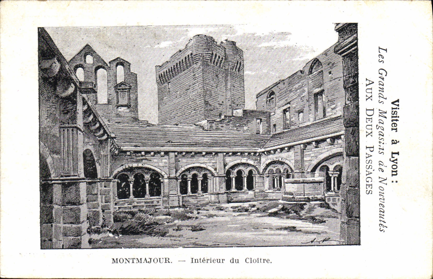 CPA Montmajour Interieur du Cloitre 