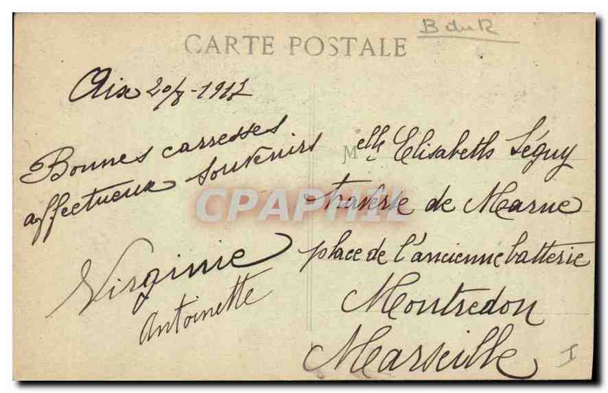 Aix-en-Provence — Cathedral of Saint-Sauveur — unknown publisher, series number not visible — Back