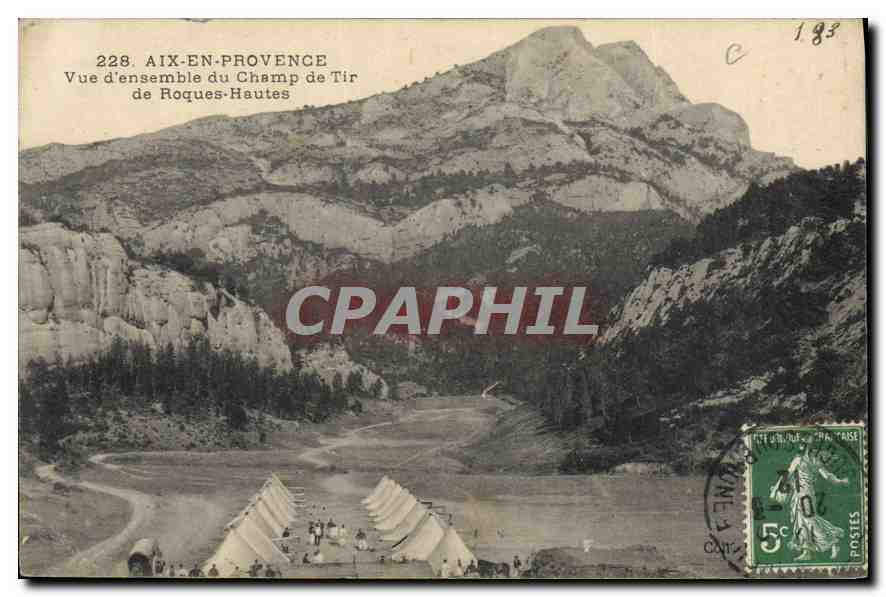 Aix-en-Provence — Ansicht des Schießplatzes Roques-Hautes — unbekannter Verlag, Nr. 228