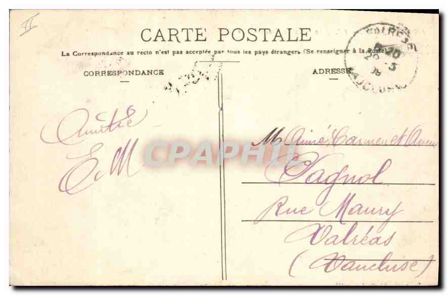 Aix-en-Provence — La Fontaine Monumentale — Collection Faussaud, n°120 — Verso