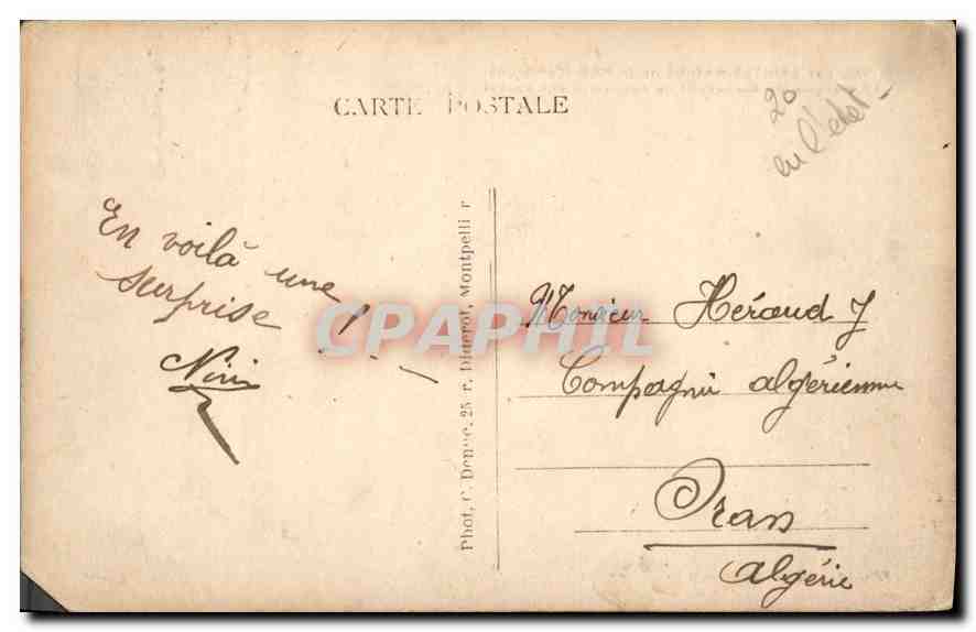 Les SAINTES-MARIES-de-la-MER (Camargue) — El Marqués de Baroncelli de Javon a caballo — Fot. D. Montpellier — Reverso