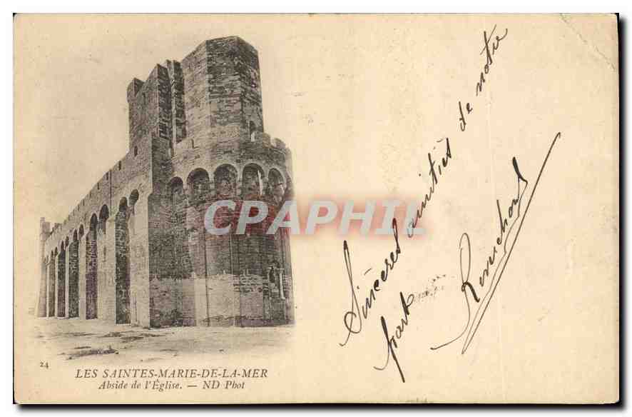 CPA Les Saintes Maries de la Mer Abside de l'Eglise 