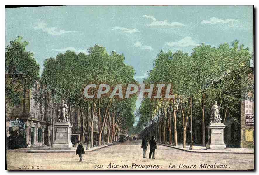 Aix-en-Provence — Le Cours Mirabeau — L.V. & Cie, n° 2623