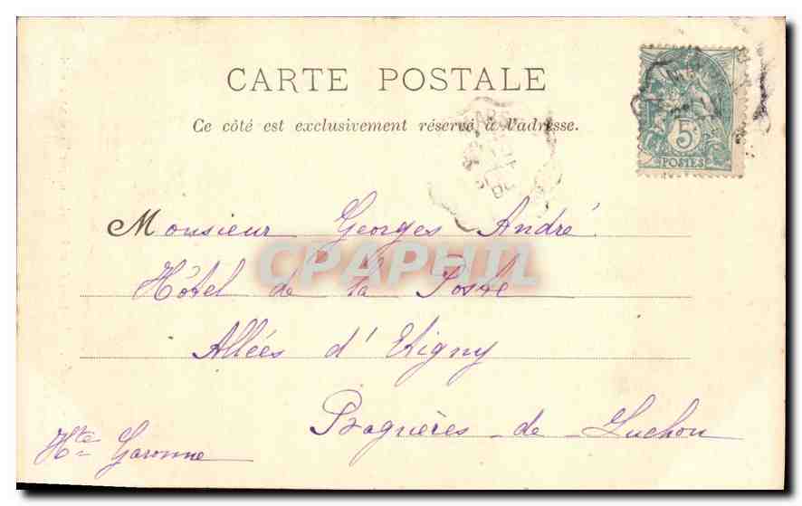 Aix-en-Provence — Tür des Hôtel d'Arlatan, von Toro 17. Jahrhundert — A. Dragon, Verlag — Rückseite