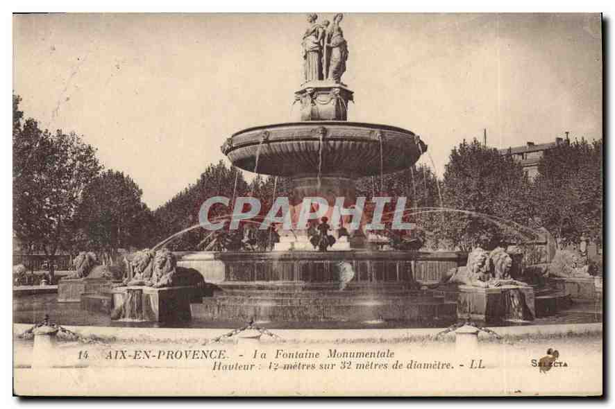 Aix-en-Provence — Die Monumentale Fontäne — Selecta