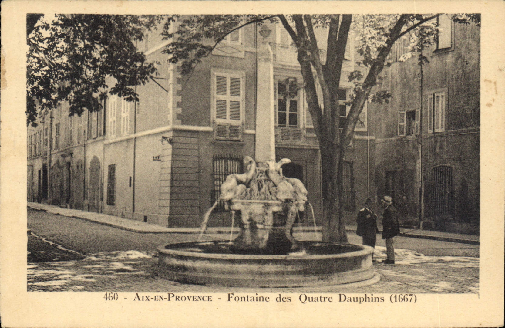 Aix-en-Provence — Fontaine des Quatre Dauphins (1667) — unbekannter Verlag, Nr. 460