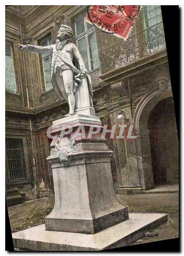 CPA Aix en Provence Statue de Mirabeau dans la cour de la mairie