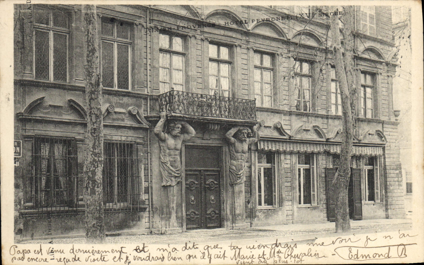 Aix-en-Provence — Hôtel Pevronet (XVIe siècle) — éditeur non identifié
