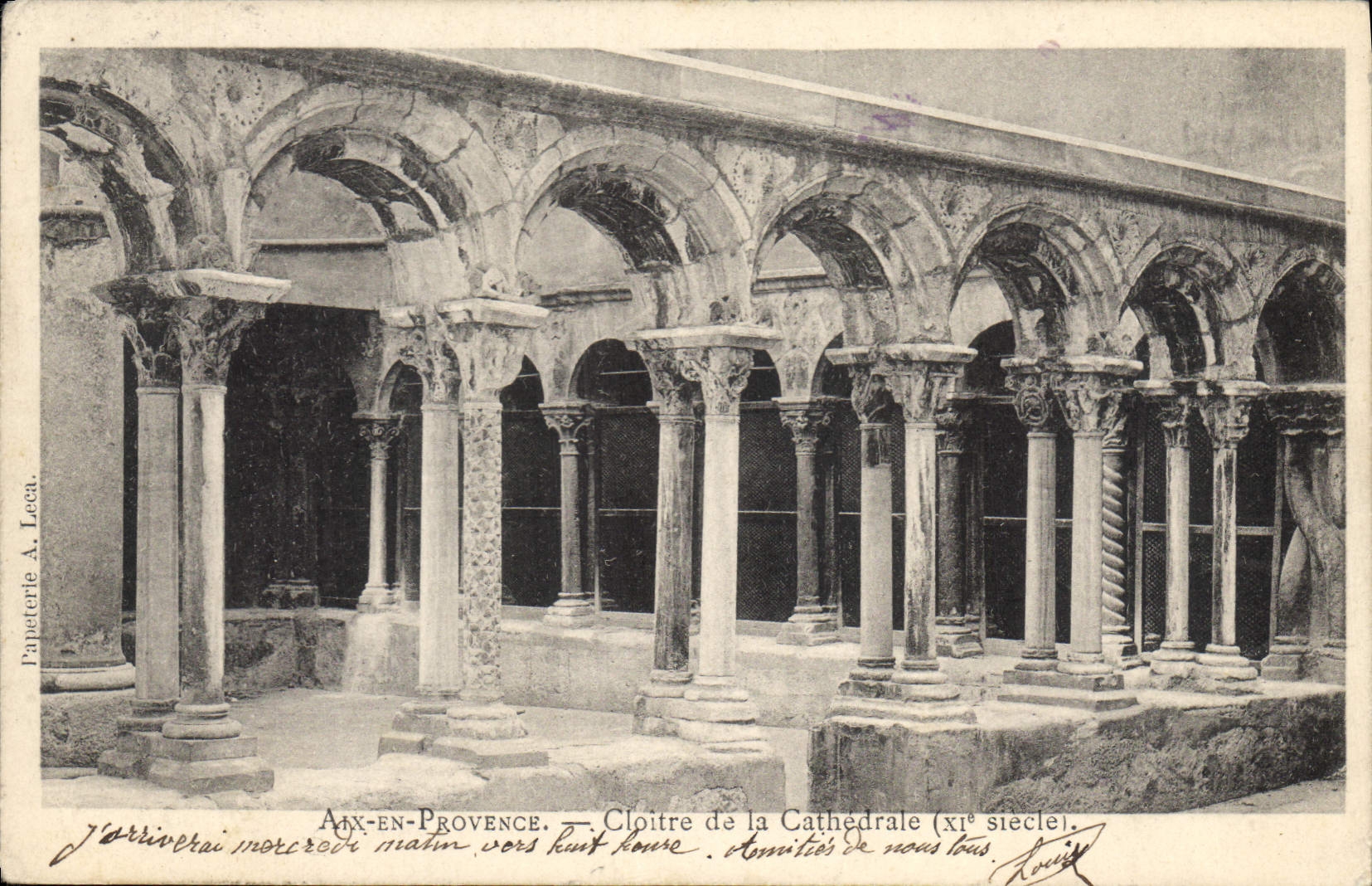 Aix-en-Provence — Klostergarten der Kathedrale (11. Jahrhundert) — Papeterie A. Leca