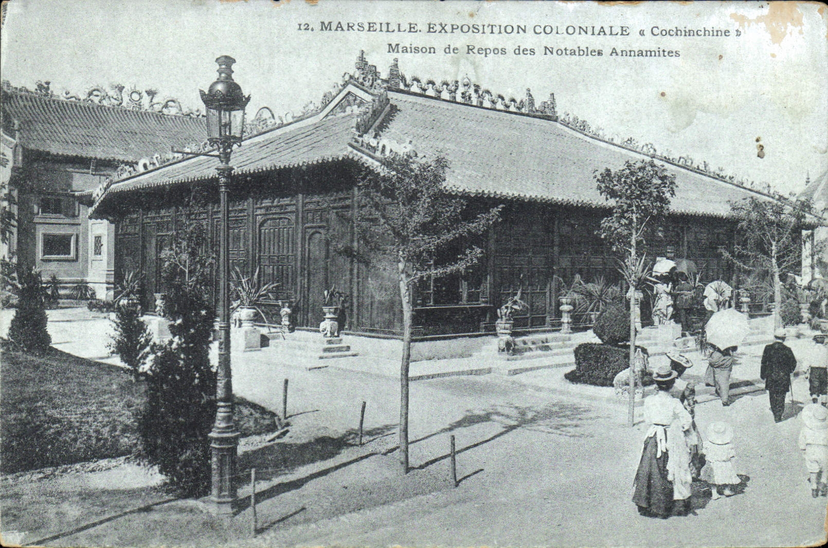 CPA Marseille Exposition Coloniale a Cochinchine maison de Repos des Notable Annamites 