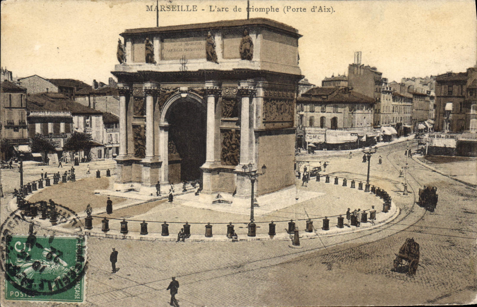 Marseille - Der Triumphbogen (Porte d'Aix). — Ausgabe M. B.