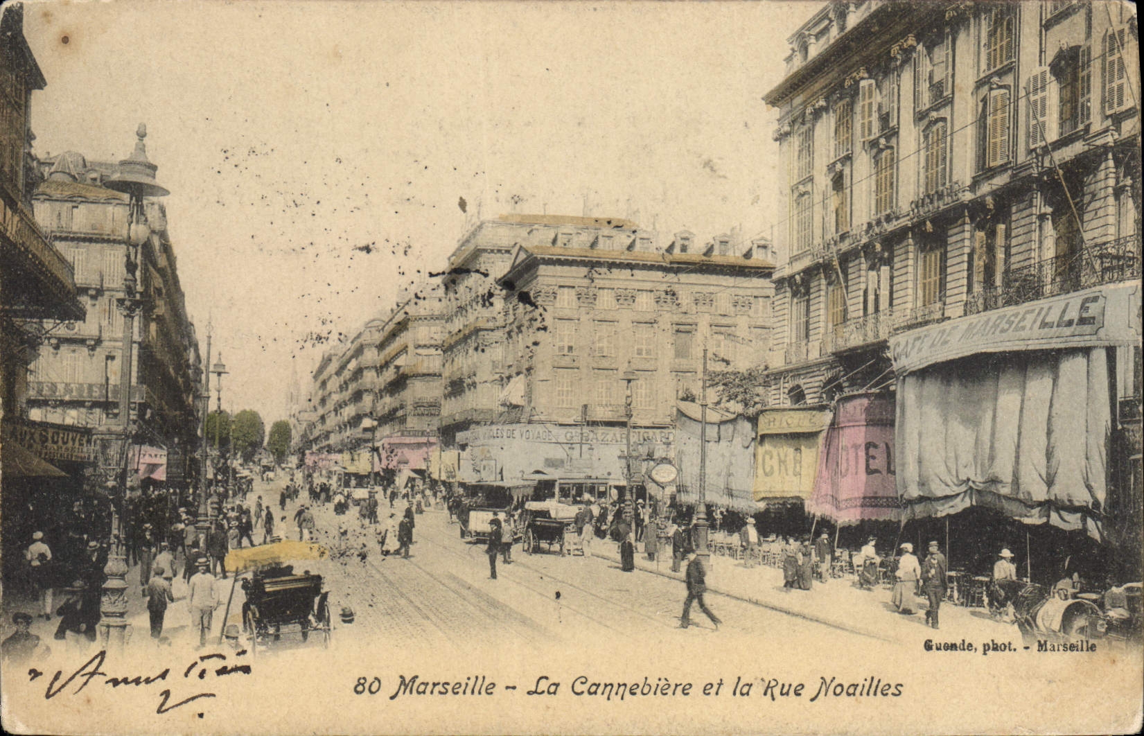 Marseille - La Cannebière et la Rue Noailles — Guonde, phot. - Marseille