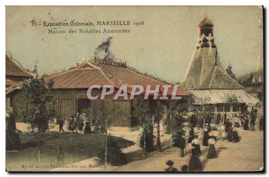 CPA Exposition Coloniale Marseille 1906 maison des Notables Annamites 