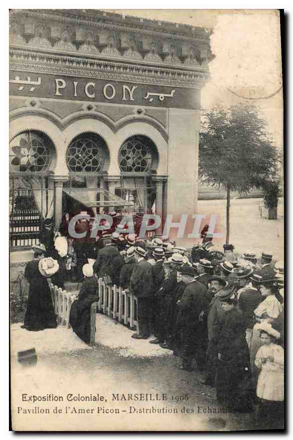 CPA Exposition Coloniale Marseille 1906 Pavillon de l'Amer Picon Distribution 