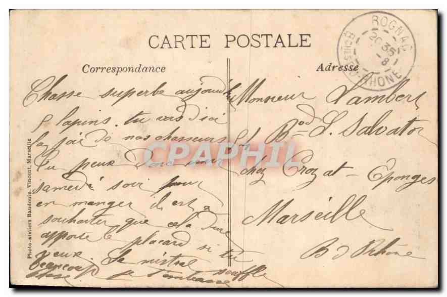 CPA Exposition Coloniale Marseille 1906 Pavillon de l'Amer Picon Distribution  — Verso