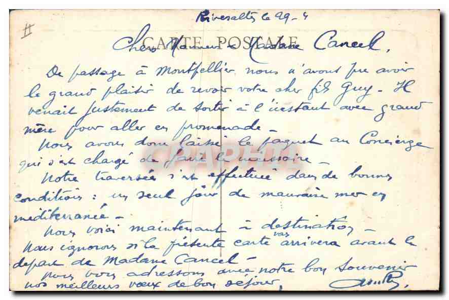 CPA Marseille le Vieux Port  — Rückseite