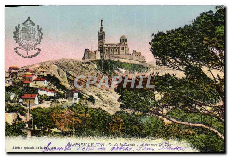CPA Marseille N D de la Garde a travers les Pins 