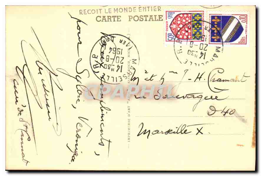 CPA Marseille le Pont Transbordeur  — Rückseite