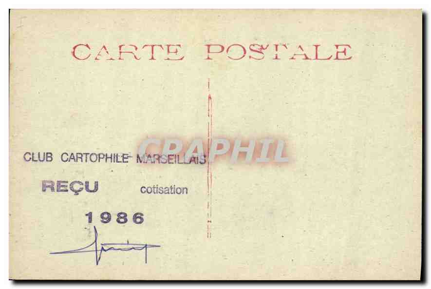 CPA Marseille la caisse d'Epargne  — Rückseite
