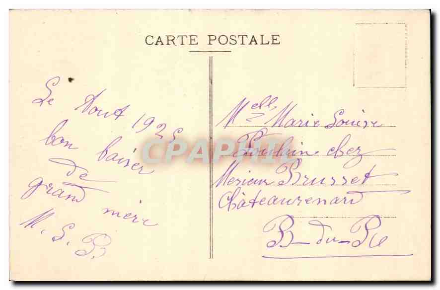 CPA Marseille Notre Dame de la Garde  — Rückseite