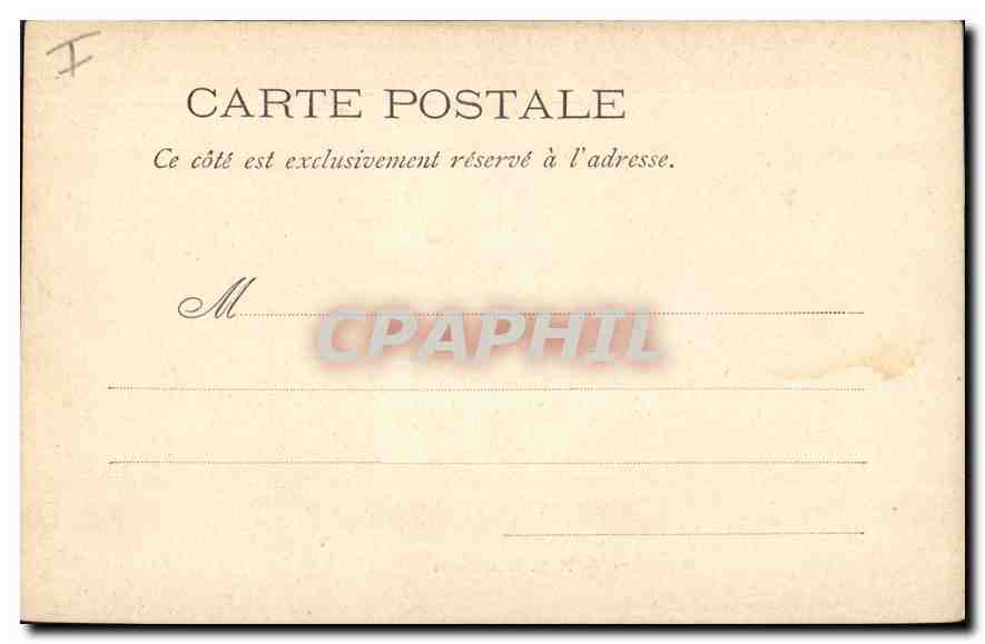 CPA Marseille N D de la Garde Coordonnerie Au Chat Noir Rue St Ferreol — Rückseite