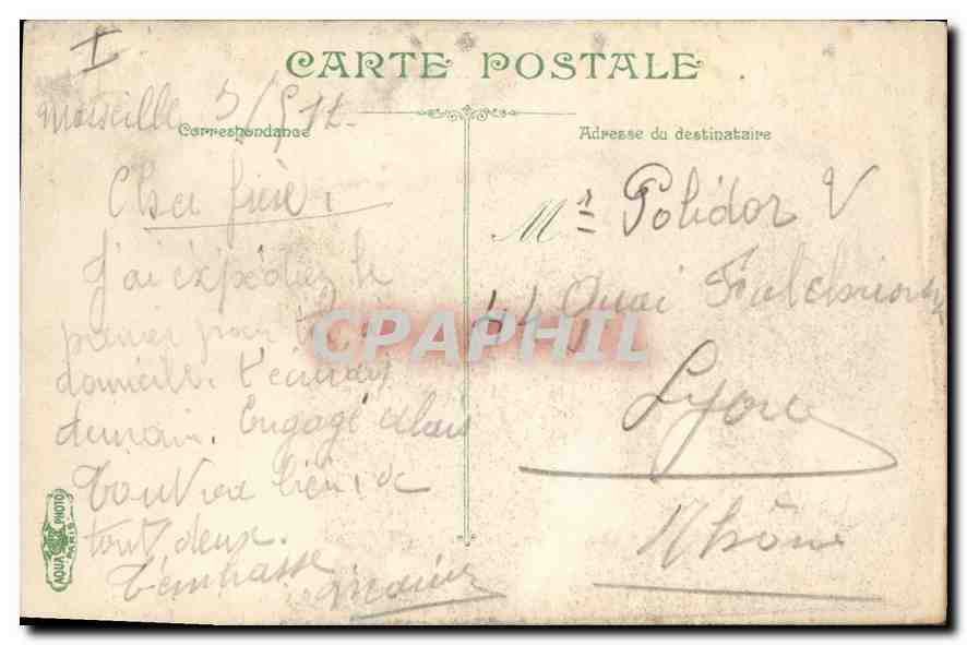CPA Marseille N D de la Garde  — Rückseite