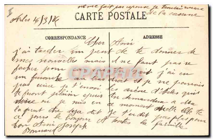 Arles — Les Arènes pendant une Course de Taureaux — SELECTA n°106 — Verso