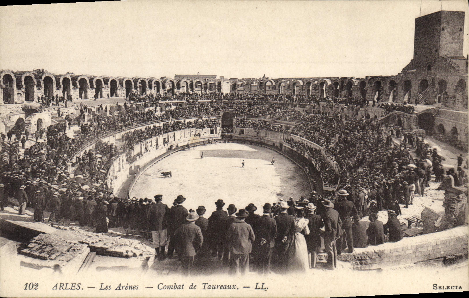 Arles — Les Arènes — Combat de Taureaux — LL. — SELECTA
