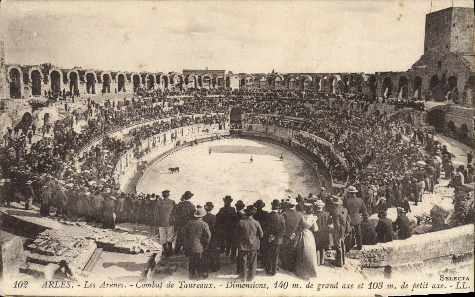 Arles - Les Arènes - Combat de Taureaux - SELECTA