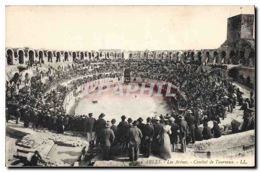 Arles - Les Arènes - Combat de Taureaux - LL.