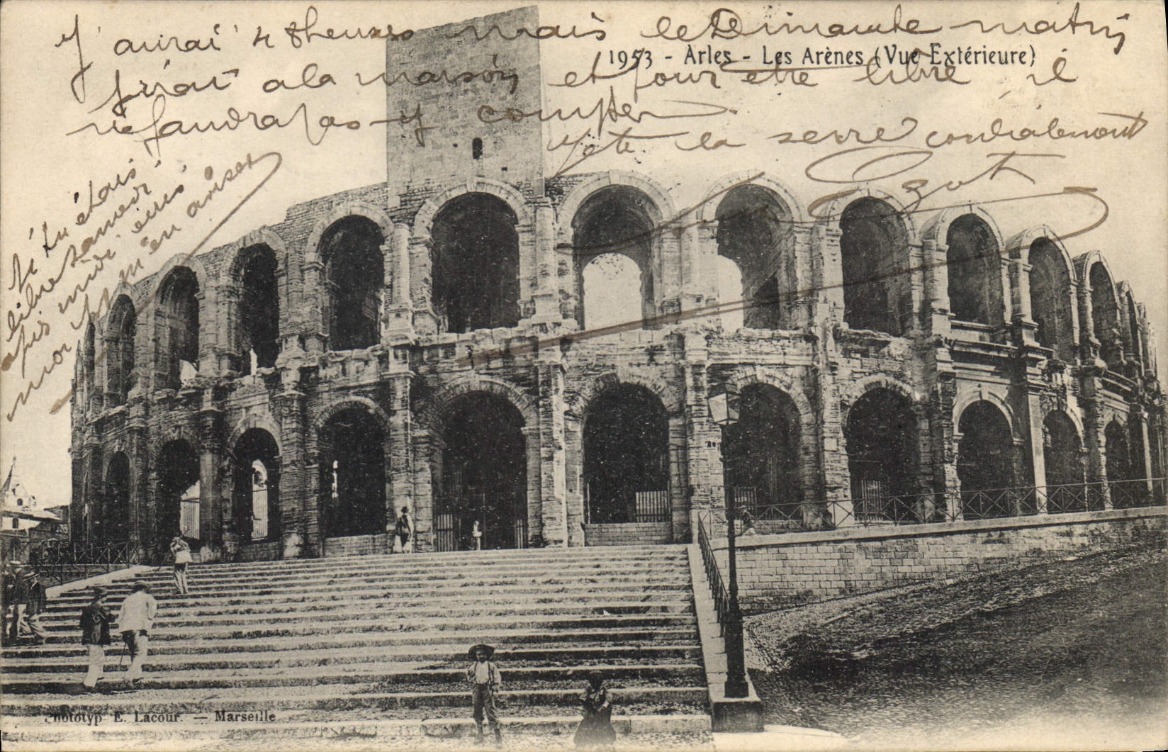 Arles - Die Arenen (Aussicht von Außerhalb) — Phototyp E. Lacour — Marseille