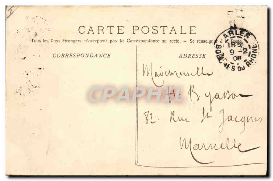 CPA Arles Chapelle des Aliscamps  — Verso