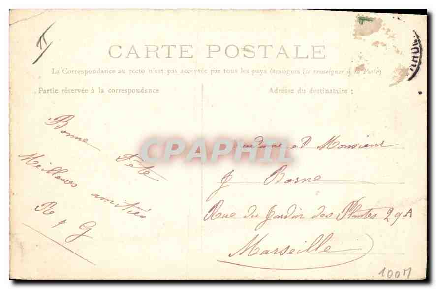 CPA Arles Train l'Arastre ou Train de Mulet  — Rückseite