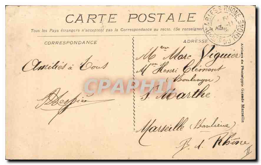 Arles — Intérieur des Arènes un jour de Course — CPA n° 1899 — Verso