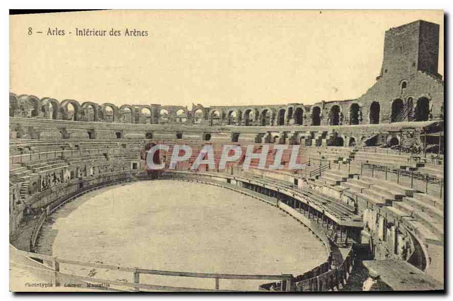 Arles - Intérieur des Arènes — éditeur Phototypie de Lucien Maurel, n°8