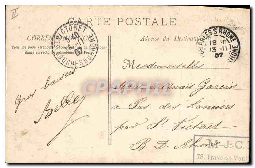 CPA Arles vue generale  — Verso