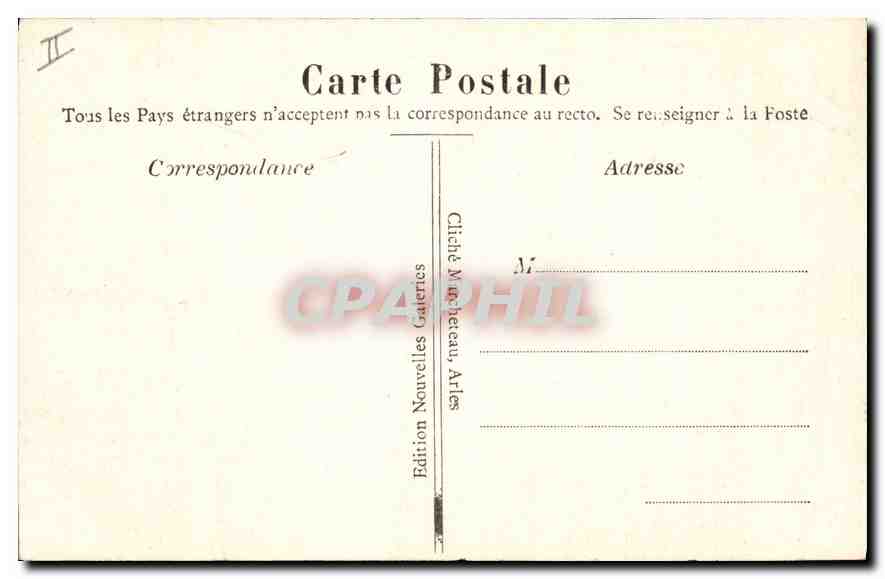 CPA Arles les Arenes et le Rhone  — Verso