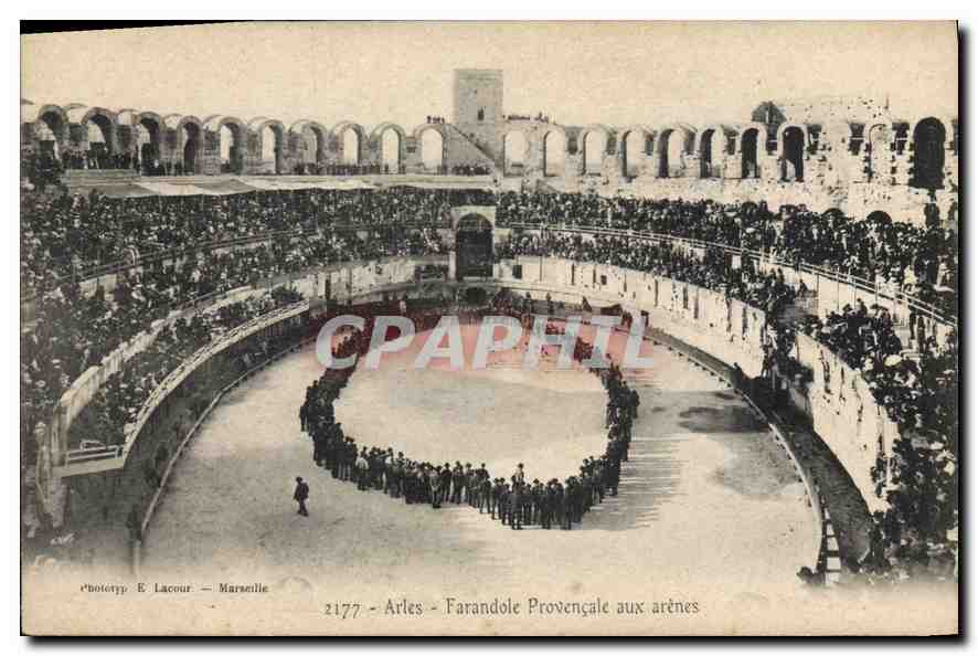 Arles - Farandole Provençale aux arènes — Phototyp E. Lacour — Marseille, n° 2177
