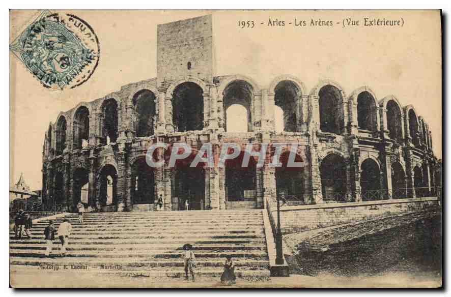 CPA Arles les Arenes vue exterieure 