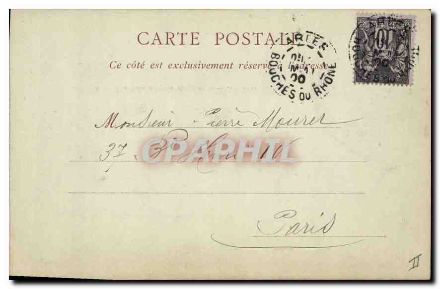 CPA Arles vue generale prise des Arenes  — Verso