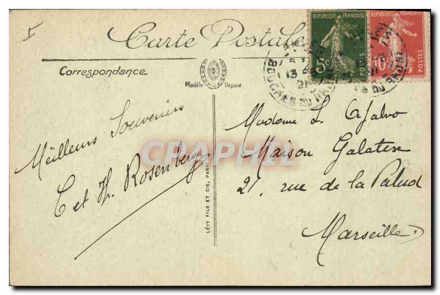 CPA Arles les Arenes  — Verso