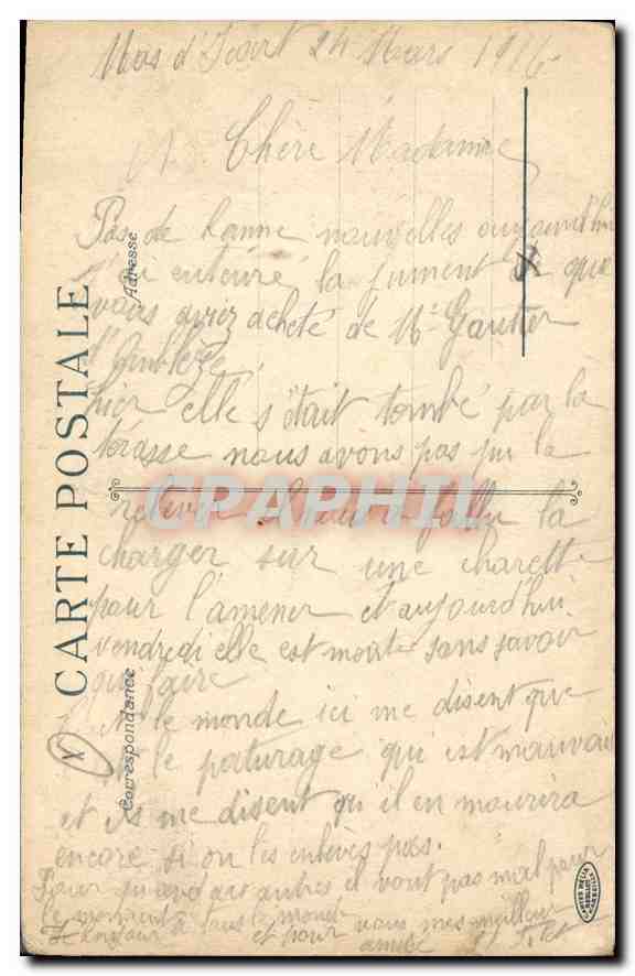 CPA ARLES Entree des Arencs — Verso